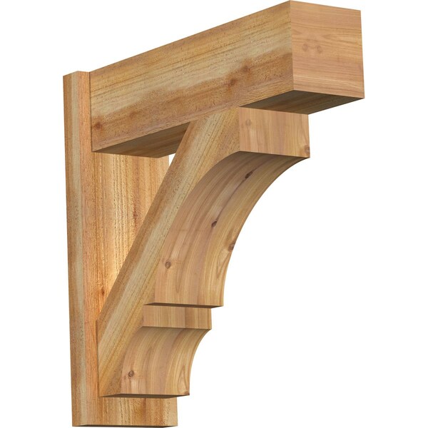 Ekena Millwork Balboa Block Rough Sawn Outlooker, Western Red Cedar, 8"W x 26"D x 26"H OUT08X26X26BOA05RWR - main